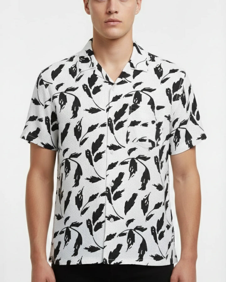 Digital Print Shirt - White 01