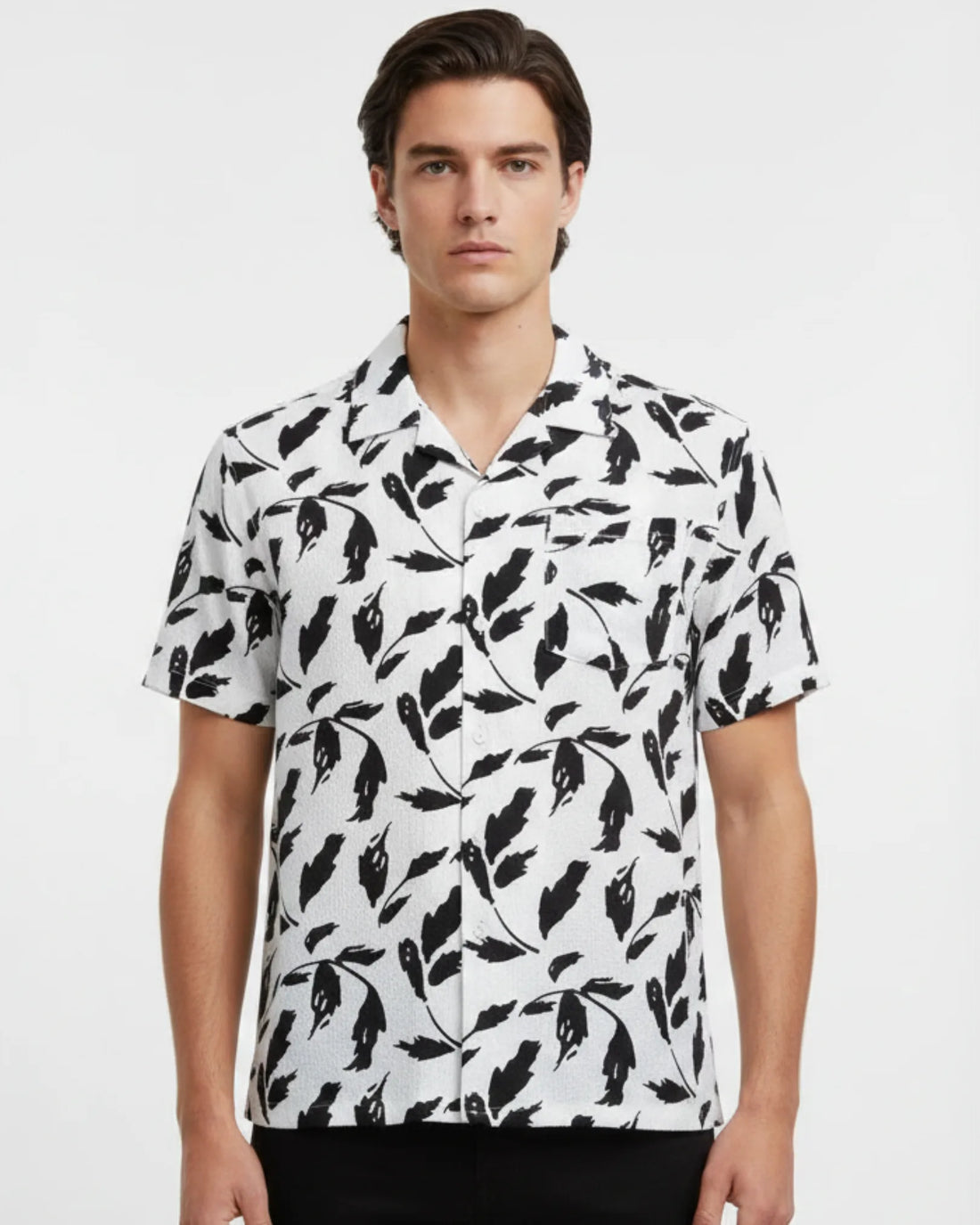 Digital Print Shirt - White 01