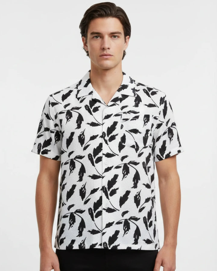 Digital Print Shirt - White 01
