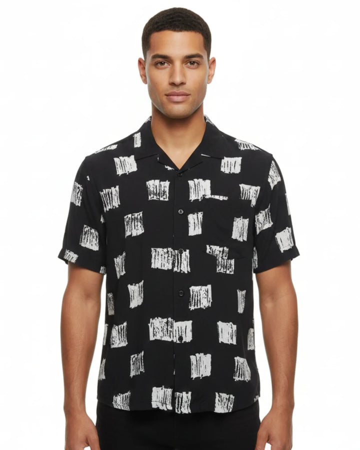 Digital Print Shirt - Black 04