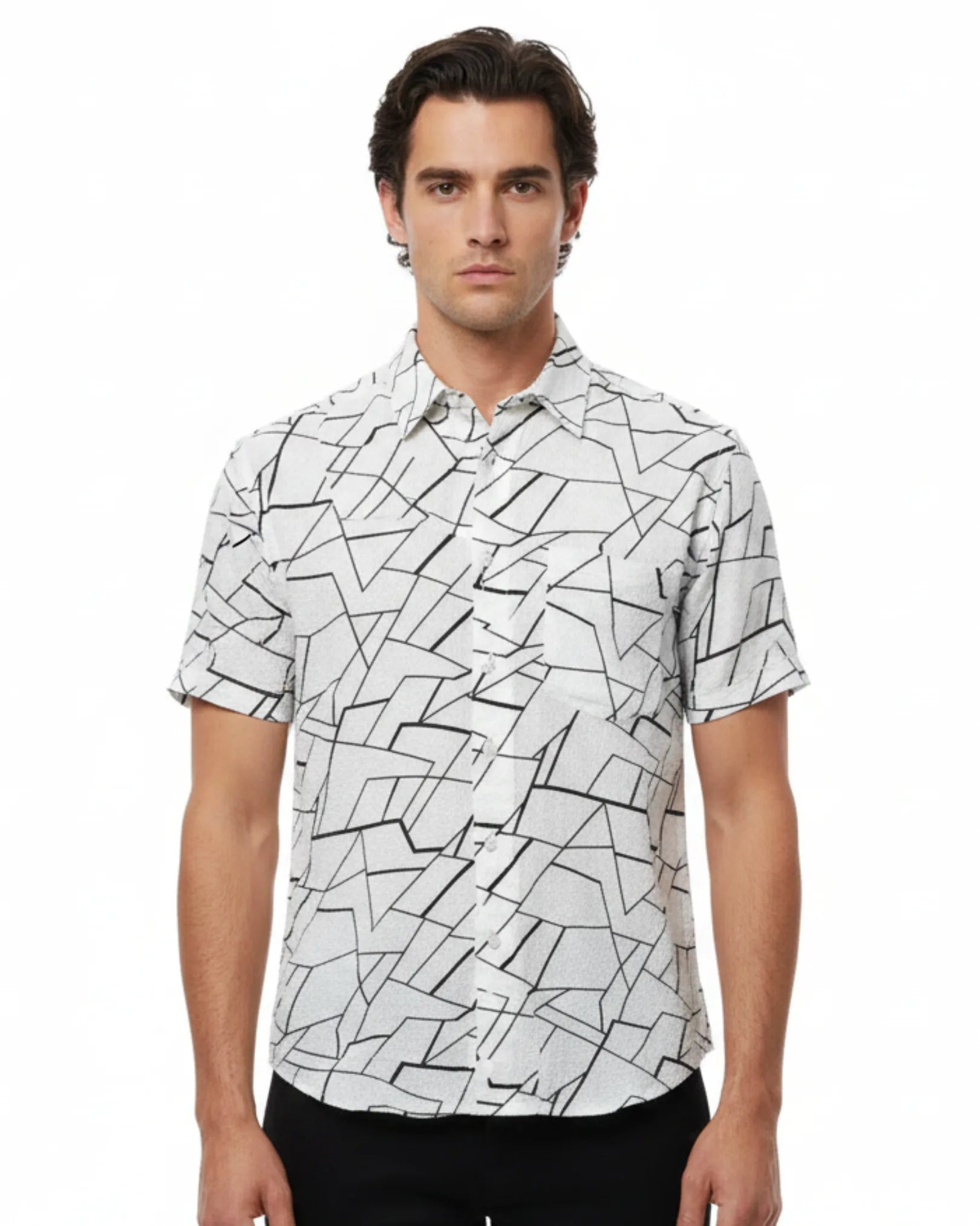 Digital Print Shirt - Black 02