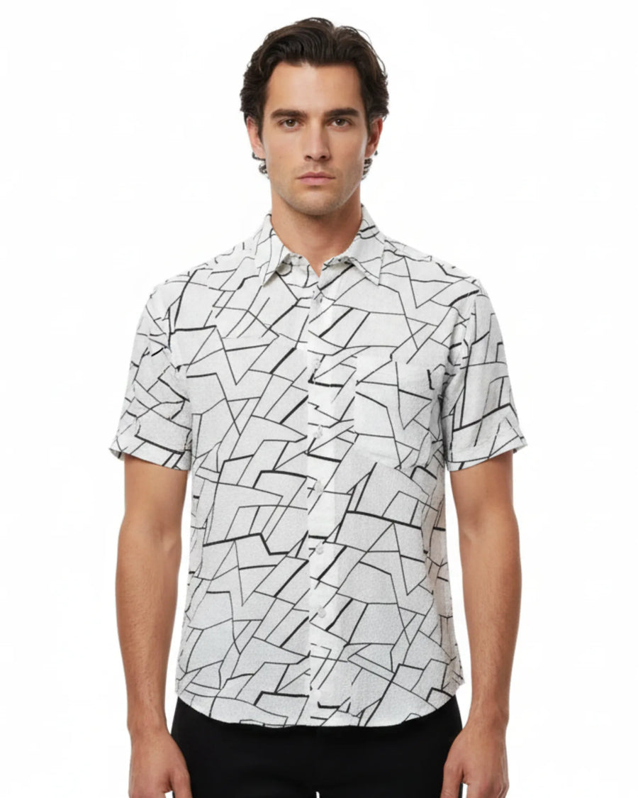Digital Print Shirt - Black 02