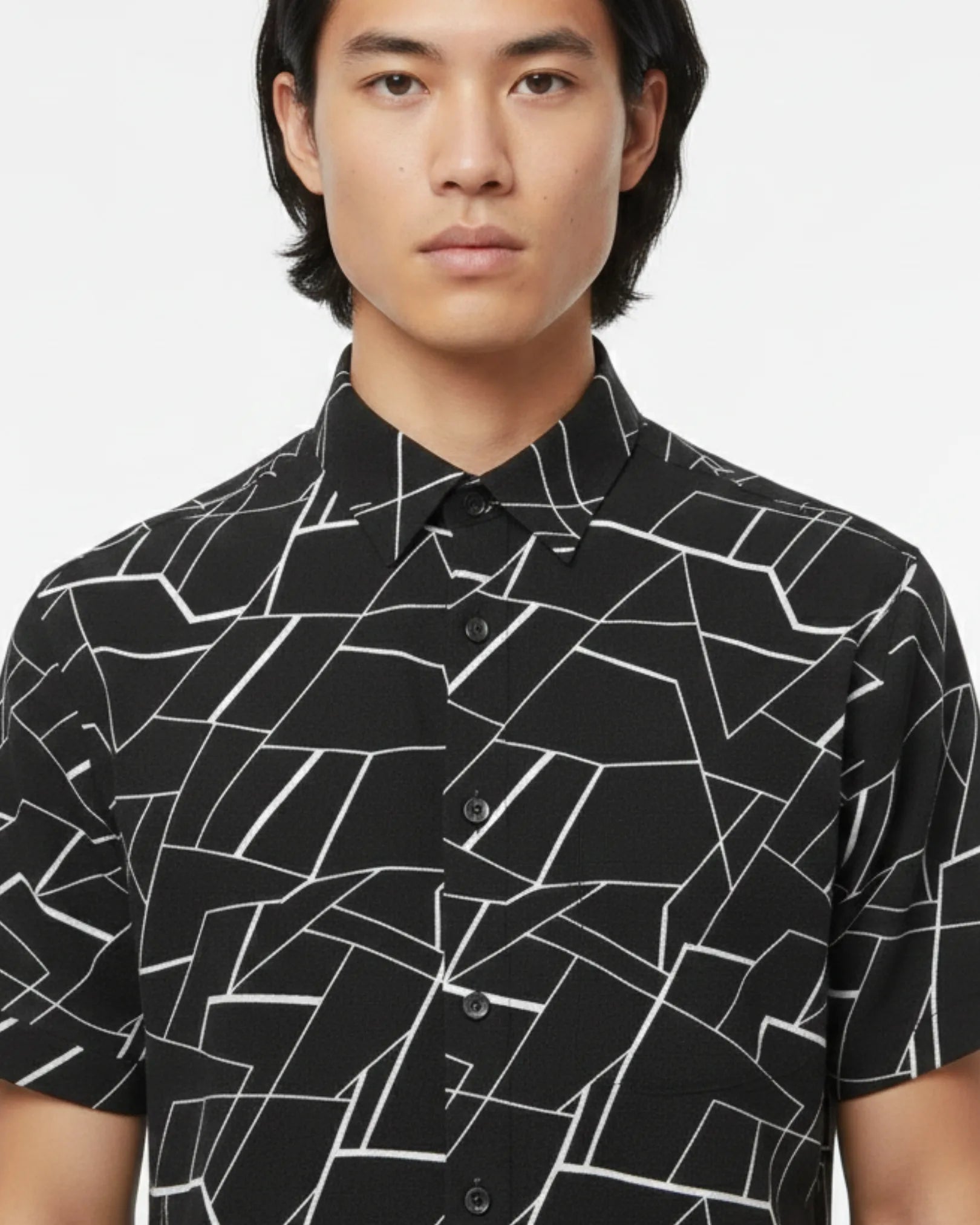 Digital Print Shirt - Black 02