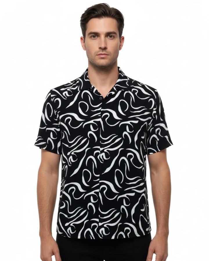 Digital Print Shirt - Black 03