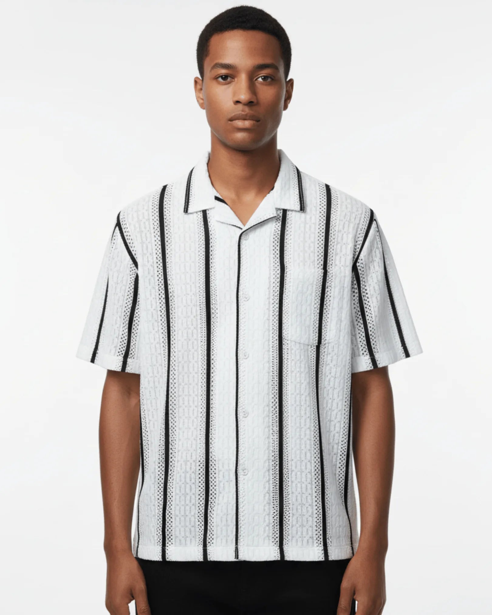 Cuban Collar Knit Shirt