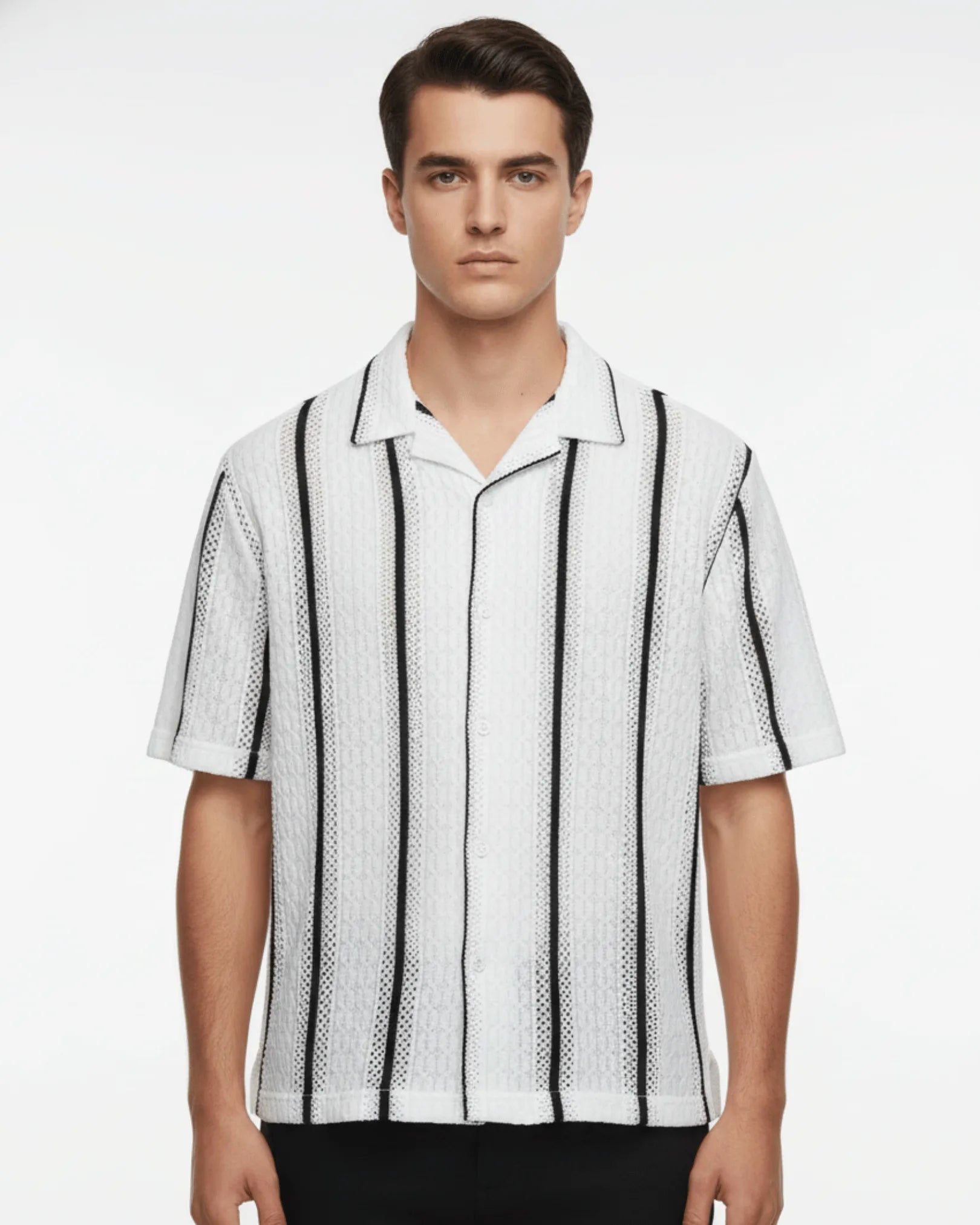 Cuban Collar Knit Shirt