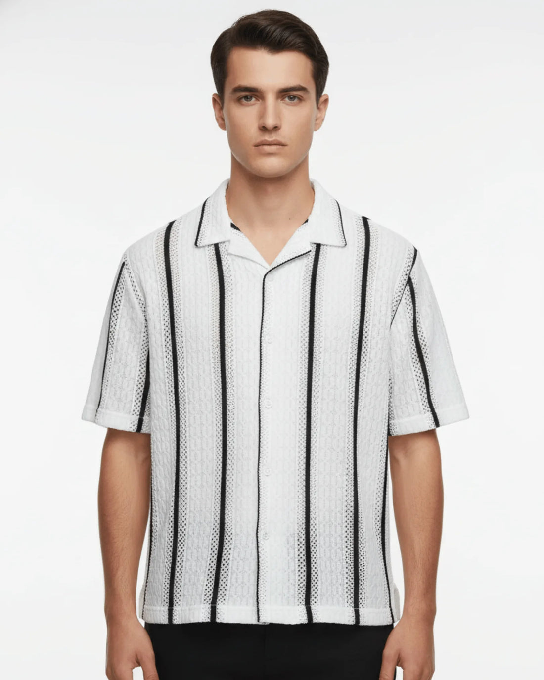 Cuban Collar Knit Shirt
