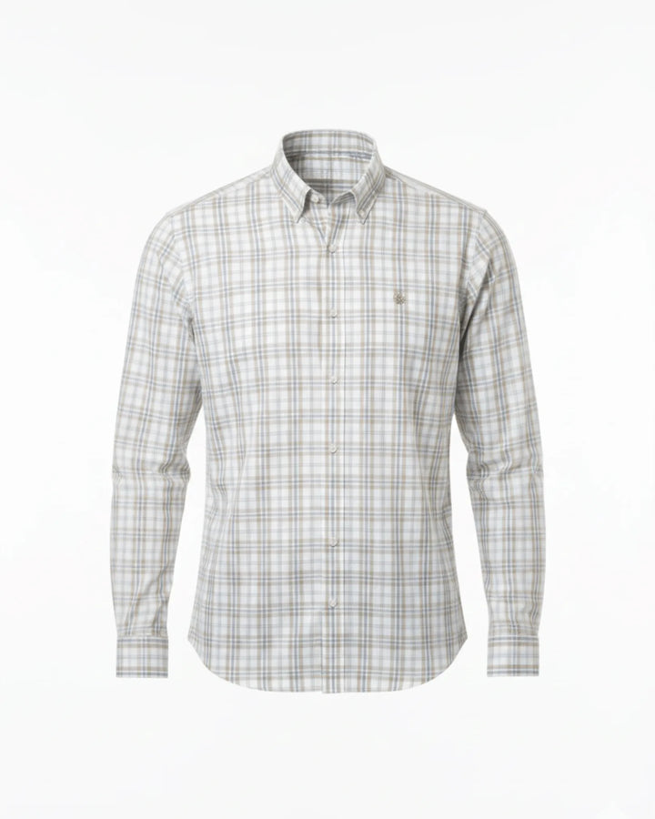 Cotton Check Long Sleeve Shirt
