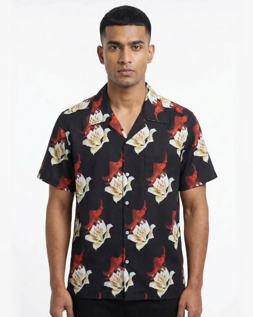 Satin Camp Collar Shirt 353