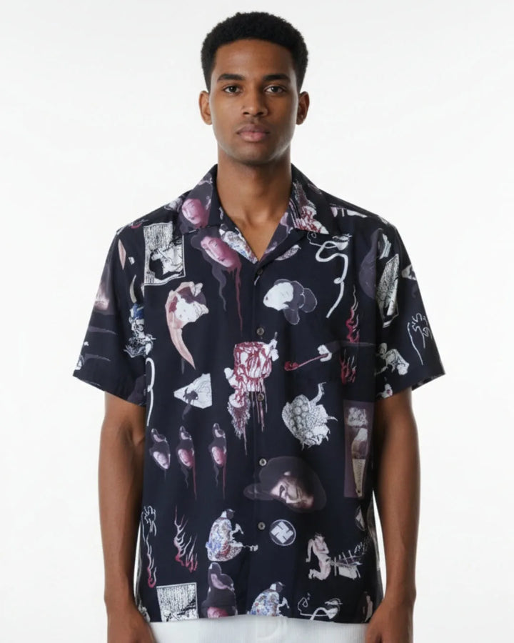 Satin Camp Collar Shirt 112