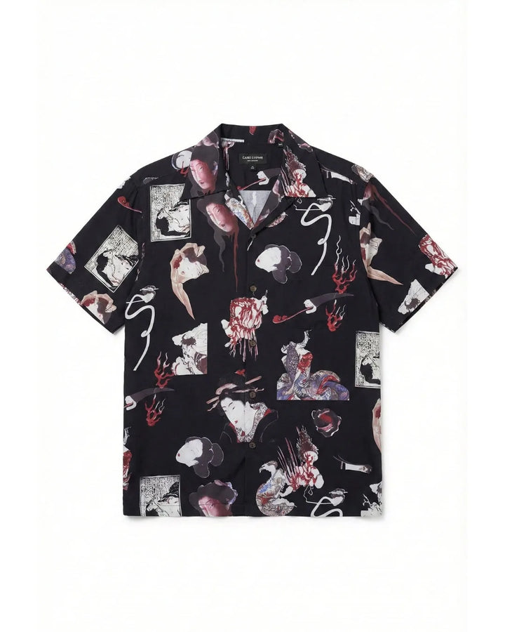 Satin Camp Collar Shirt 112