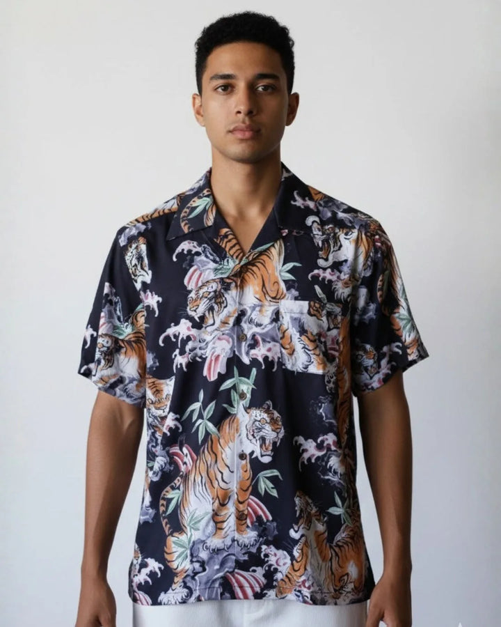 Satin Camp Collar Shirt 149