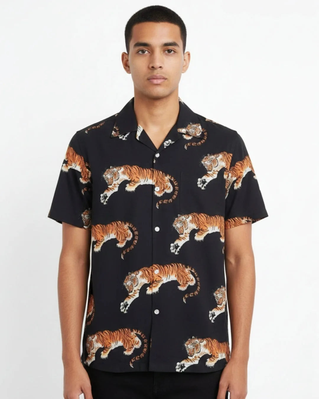 Satin Camp Collar Shirt 118