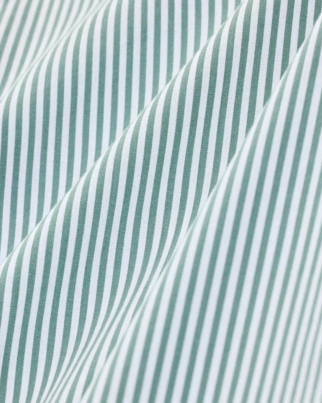 Formal Striped Cotton Blend Long Sleeve Shirt