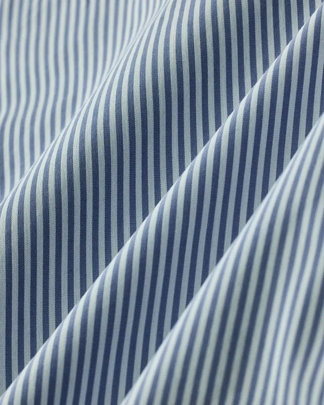 Formal Striped Cotton Blend Long Sleeve Shirt