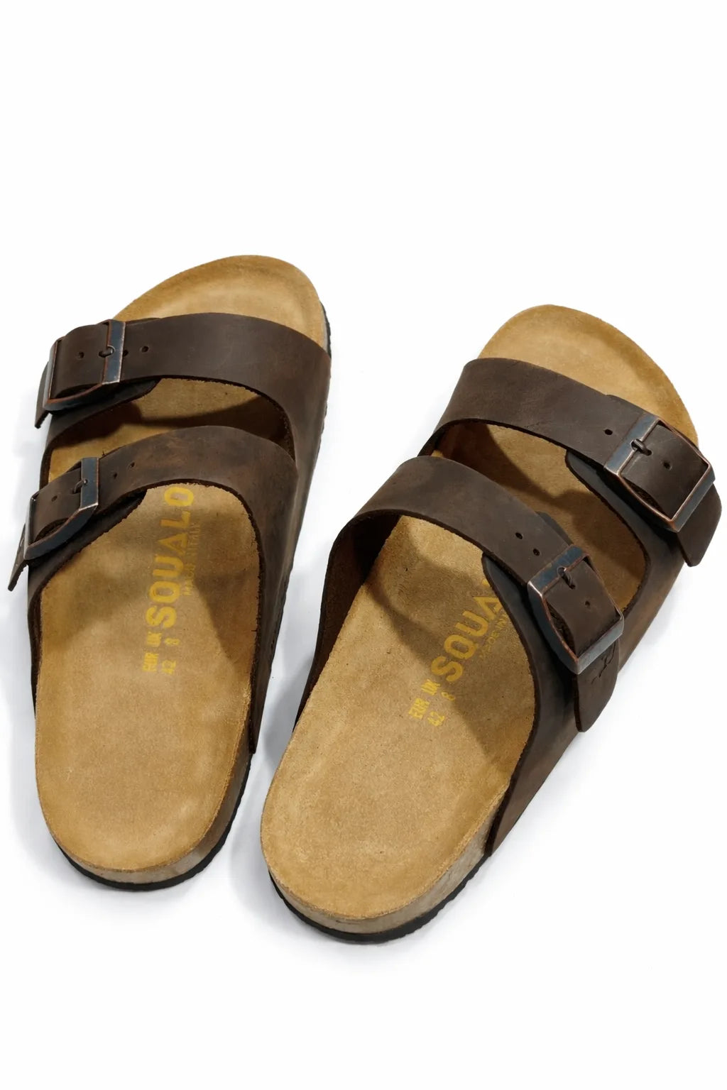 Amalfi Double Strap Oiled Leather Sandal - Brown