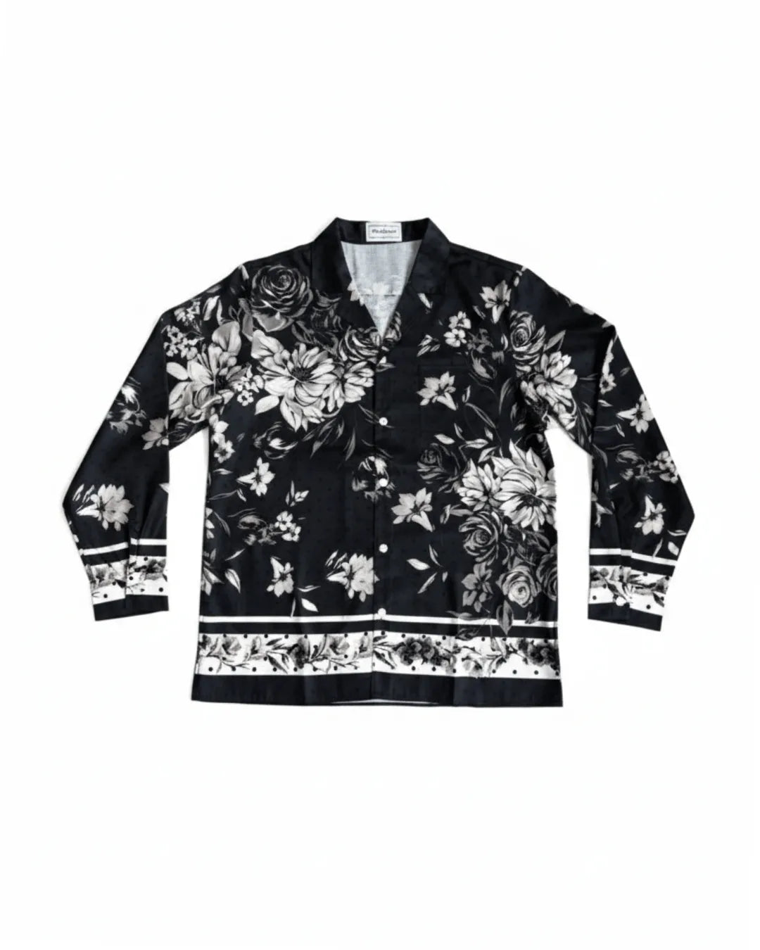 Printed Long Sleeve Shirt - Black