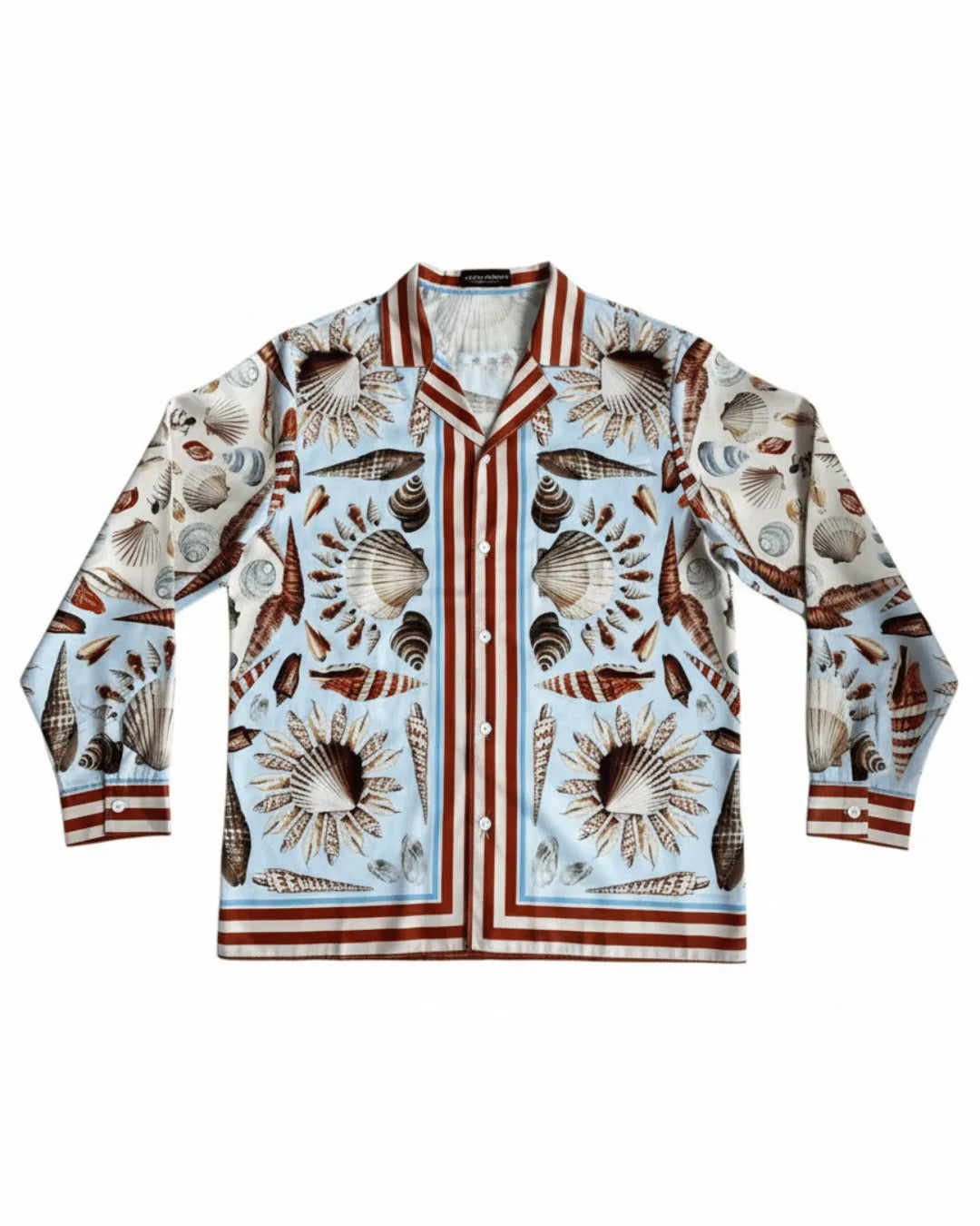 Printed Long Sleeve Shirt - Orange