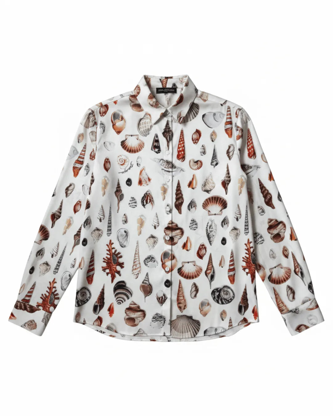 Printed Long Sleeve Shirt - Cream