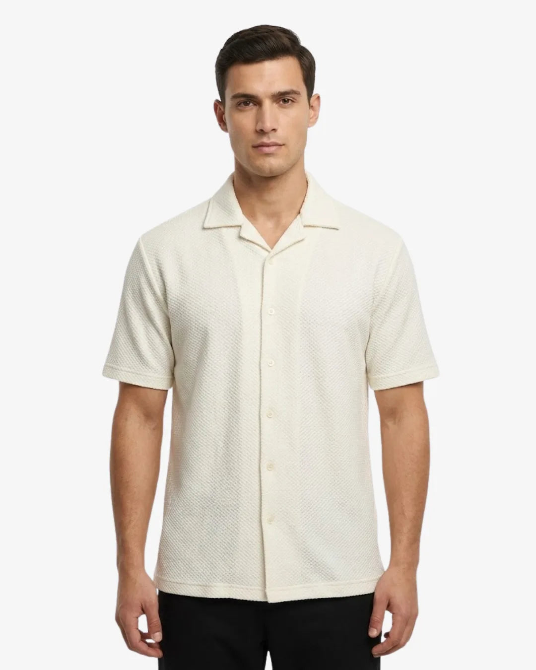 Cuban Collar Short Sleeve Shirt
