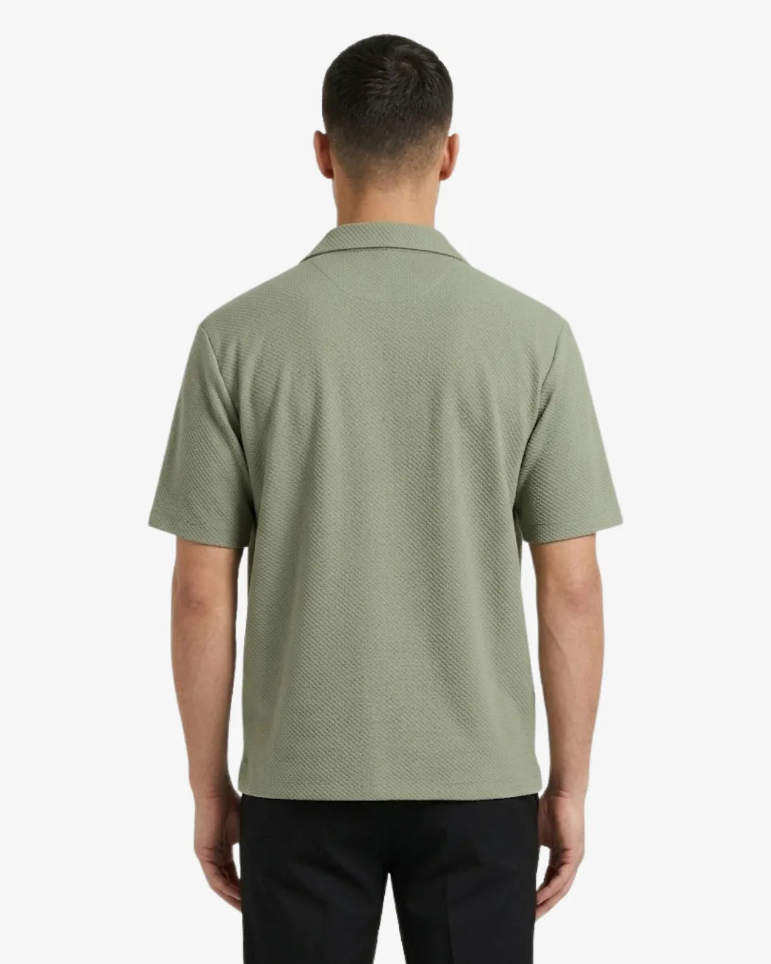 Cuban Collar Short Sleeve Shirt