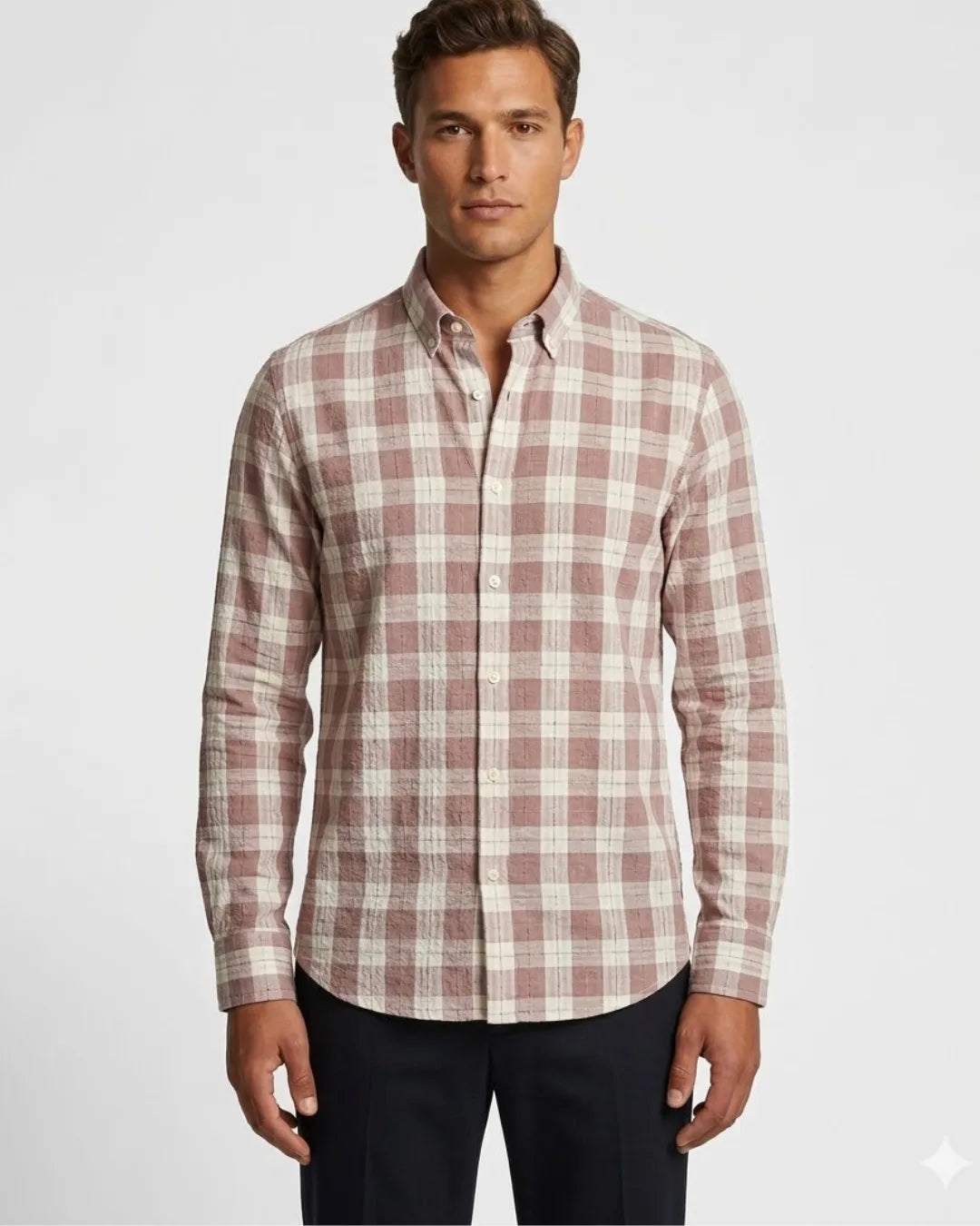 Cotton Check Long Sleeve Shirt