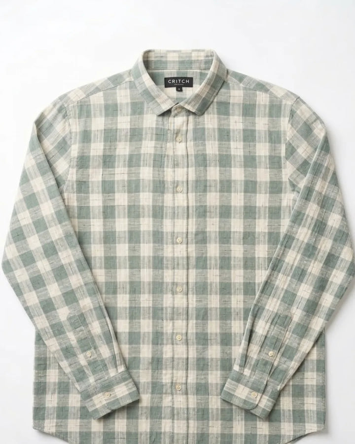 Cotton Check Long Sleeve Shirt