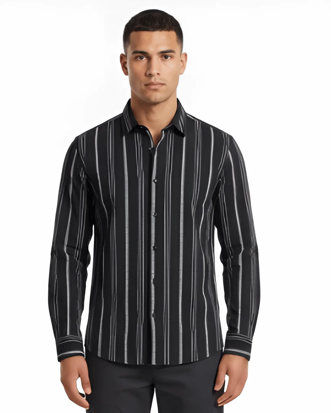 Dobby Stripe Long Sleeve Shirt