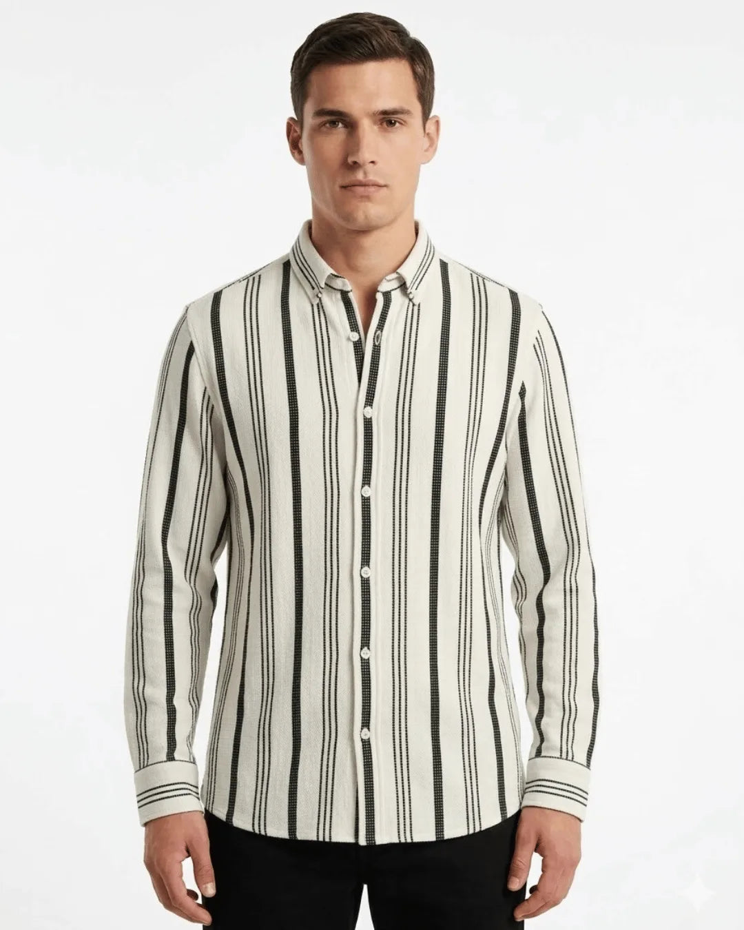Dobby Stripe Long Sleeve Shirt