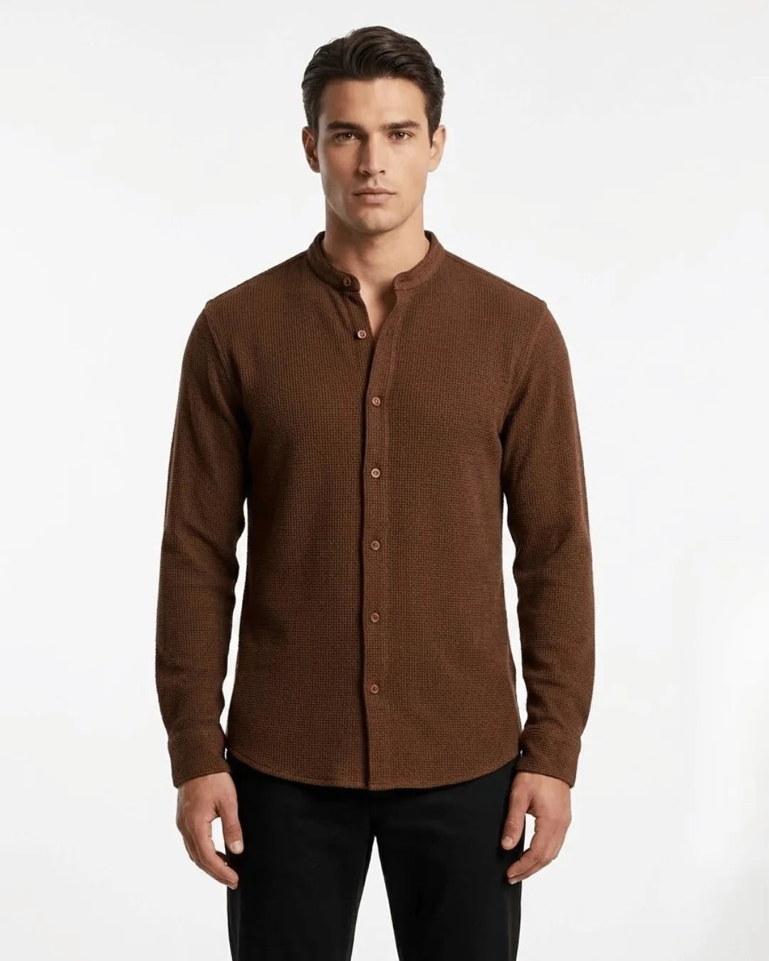 Linen Blend Long Sleeve Shirt