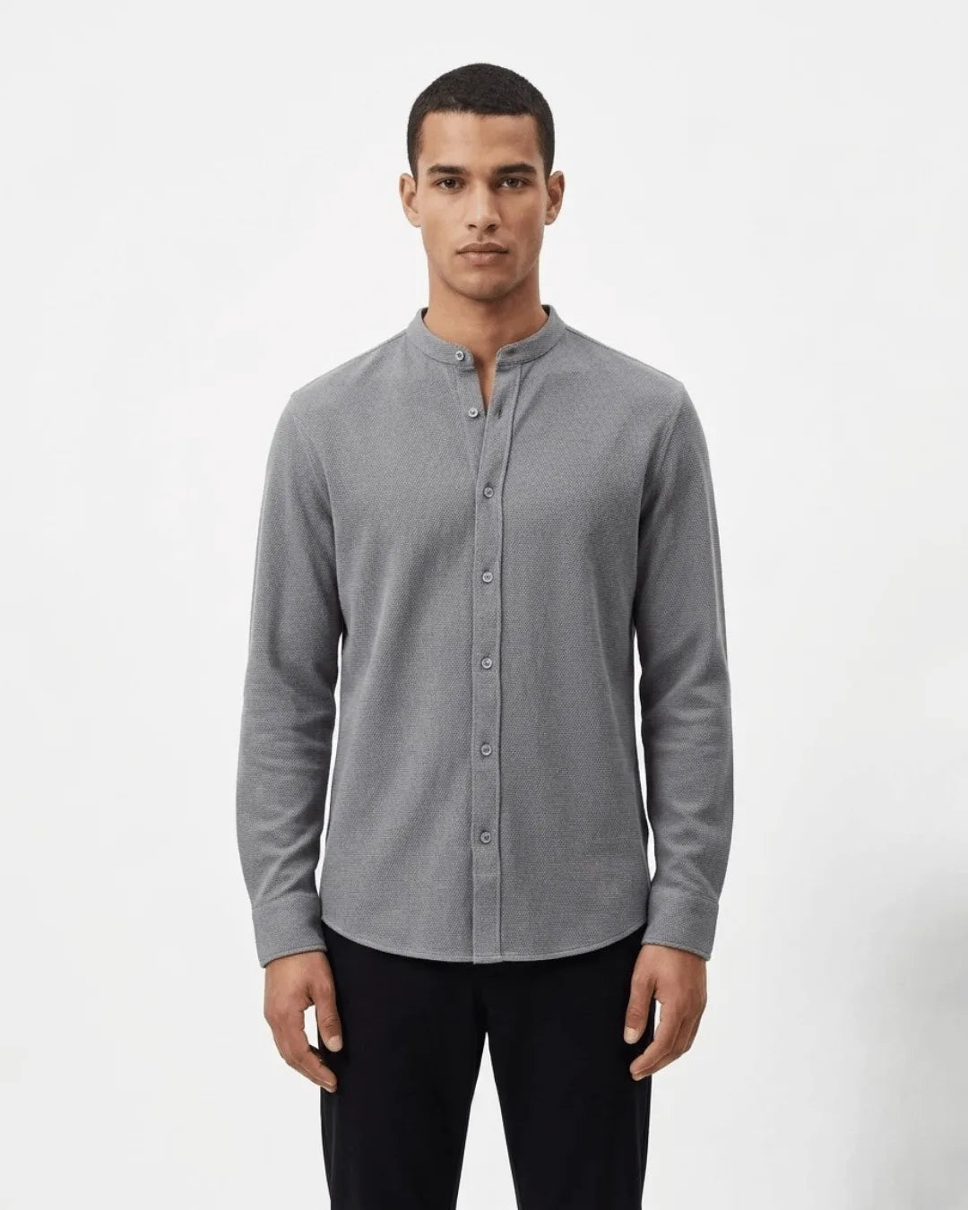 Linen Blend Long Sleeve Shirt
