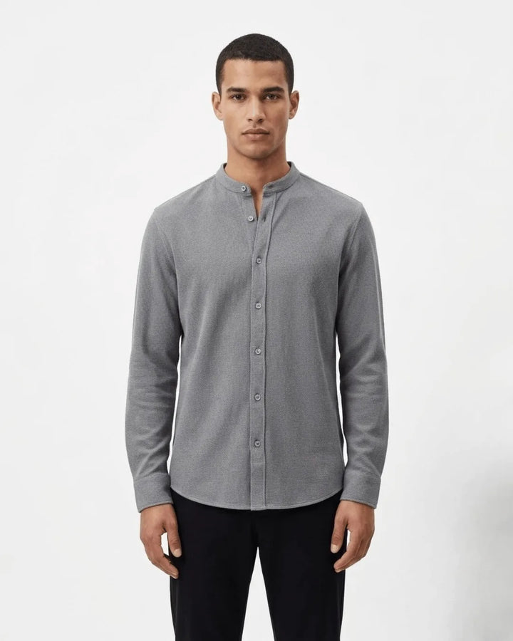 Linen Blend Long Sleeve Shirt
