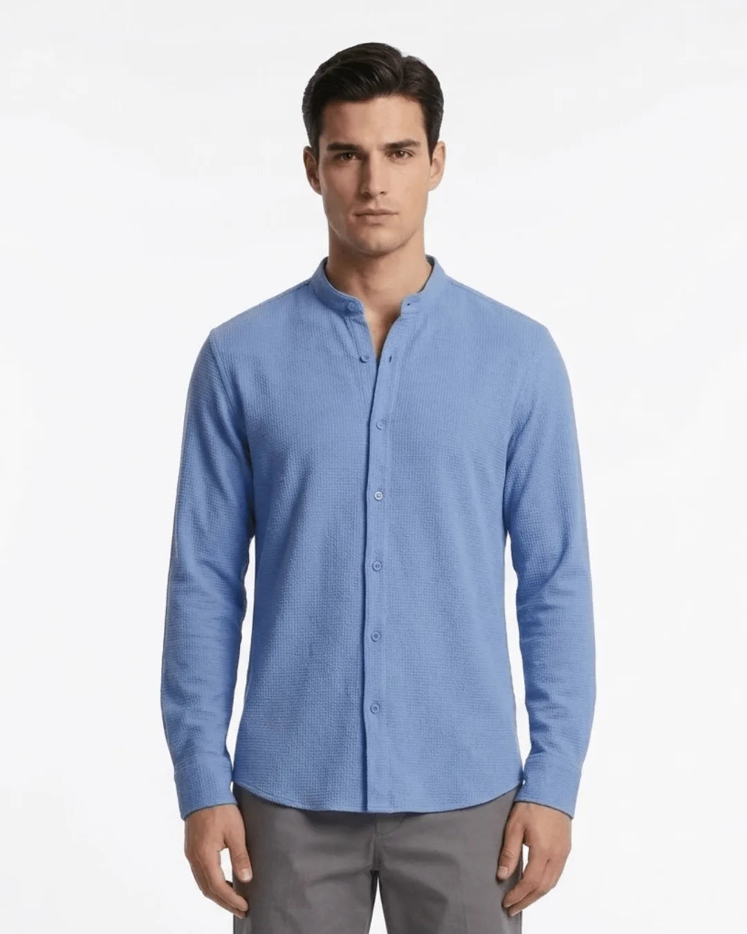 Linen Blend Long Sleeve Shirt