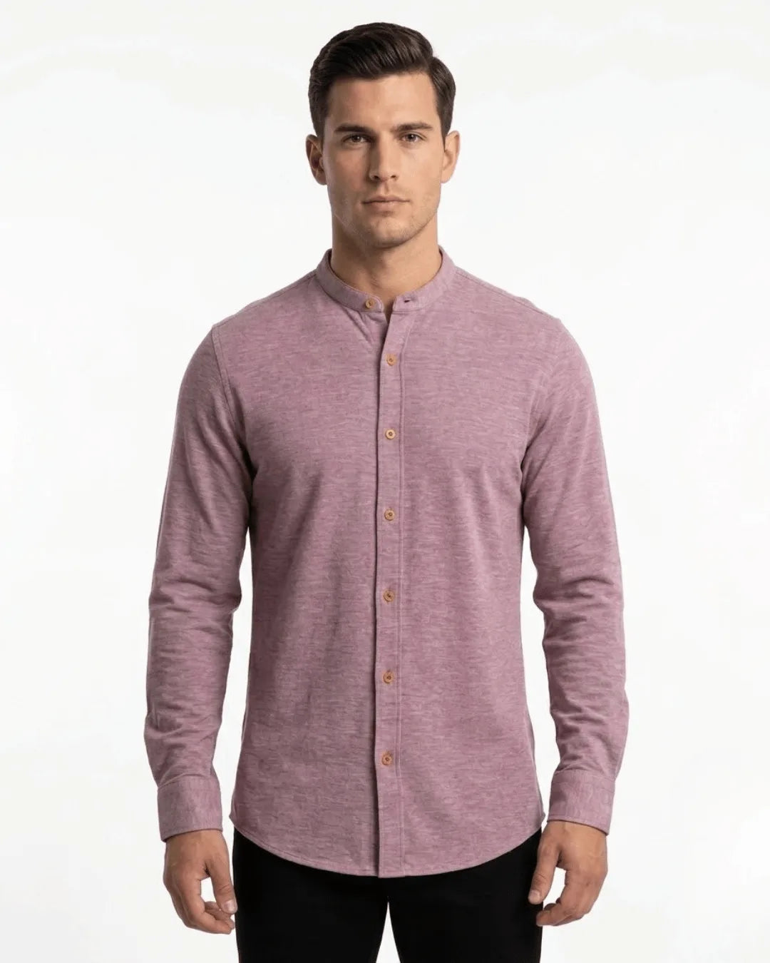Linen Blend Long Sleeve Shirt