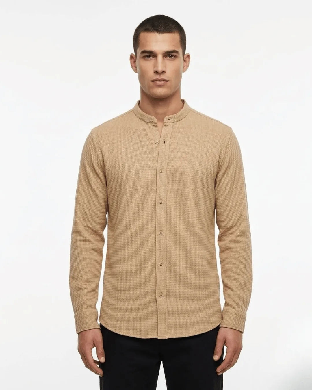 Linen Blend Long Sleeve Shirt