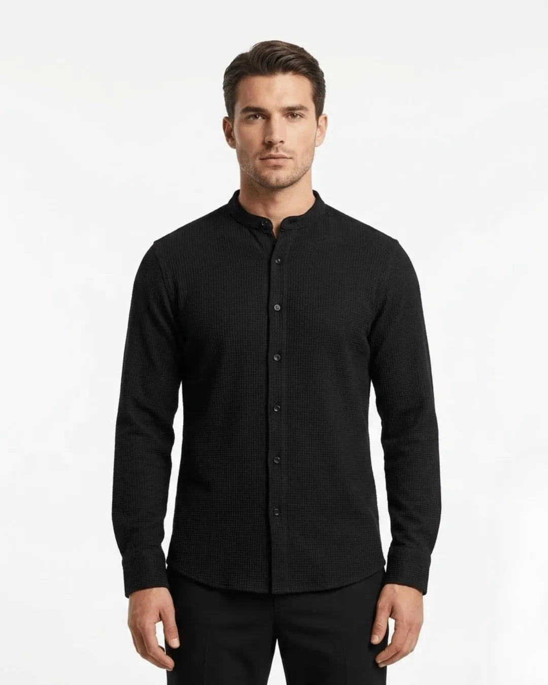 Linen Blend Long Sleeve Shirt
