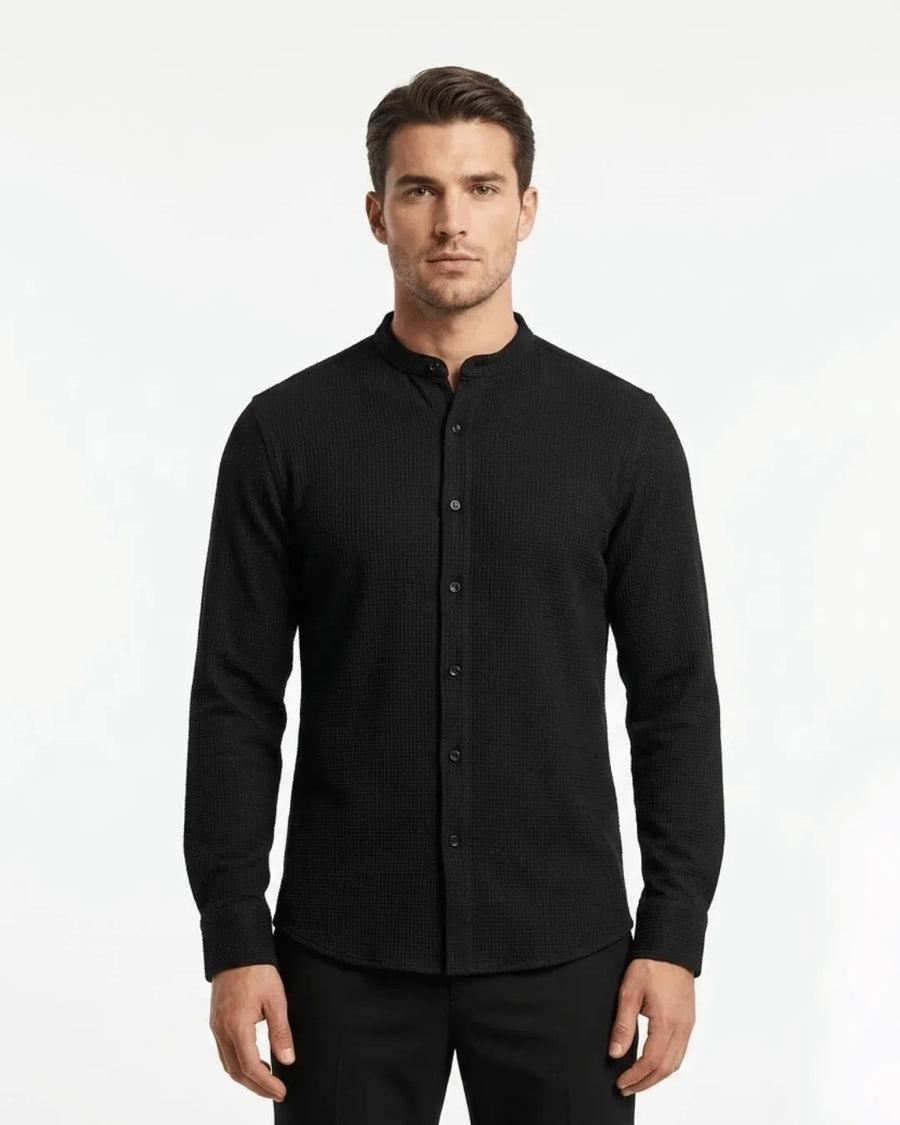 Linen Blend Long Sleeve Shirt