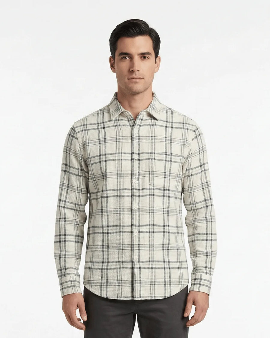 Dobby Check Long Sleeve Shirt
