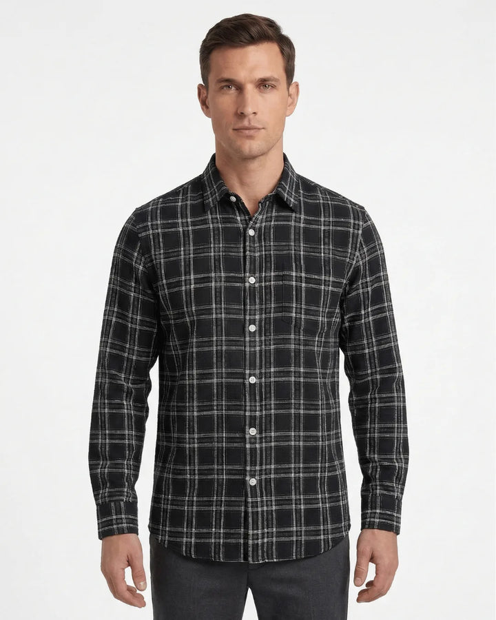Dobby Check Long Sleeve Shirt