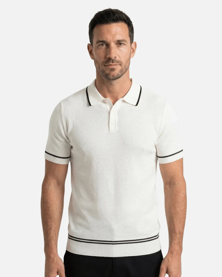 Knit Polo - White