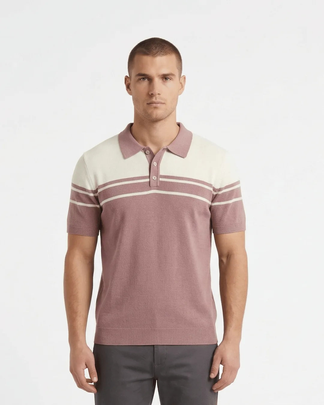 Slim Knit Polo - Black