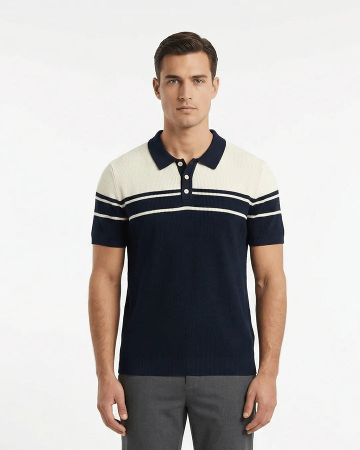 Slim Knit Polo - Black