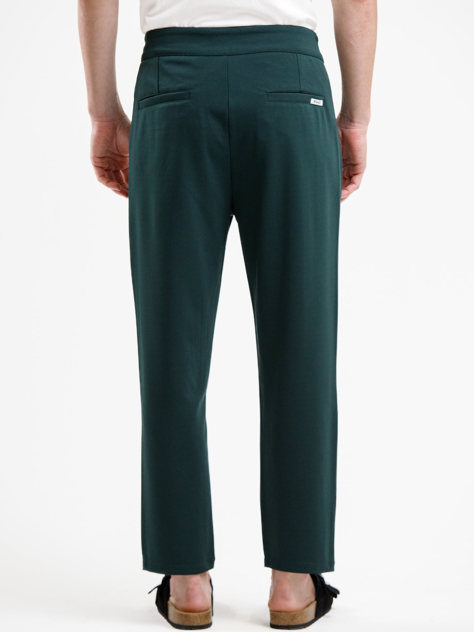 Mid Waist stretch pant - Dark Green