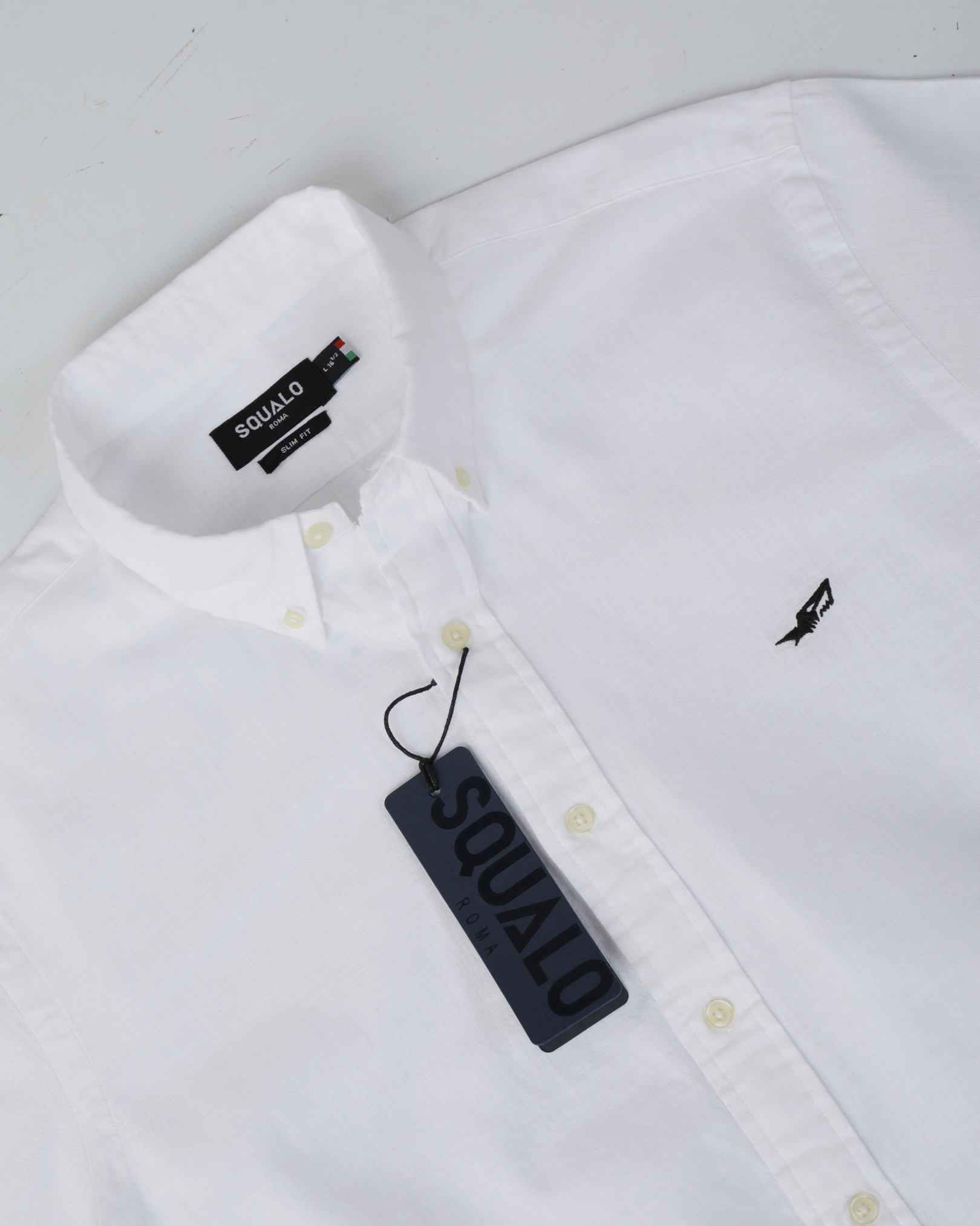 SQUALO COTTON LINEN TEXTURED SHIRT