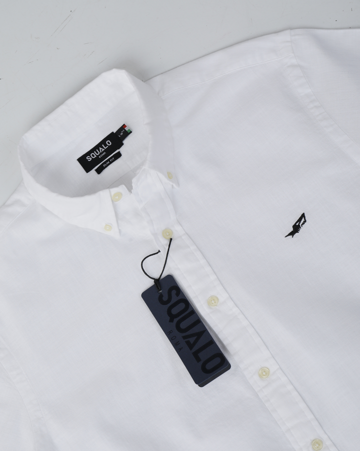 SQUALO COTTON LINEN TEXTURED SHIRT