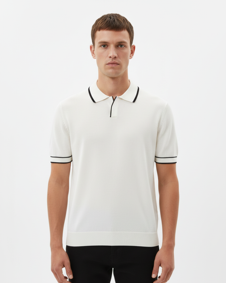 SQUALO CONTRAST TRIM KNIT POL