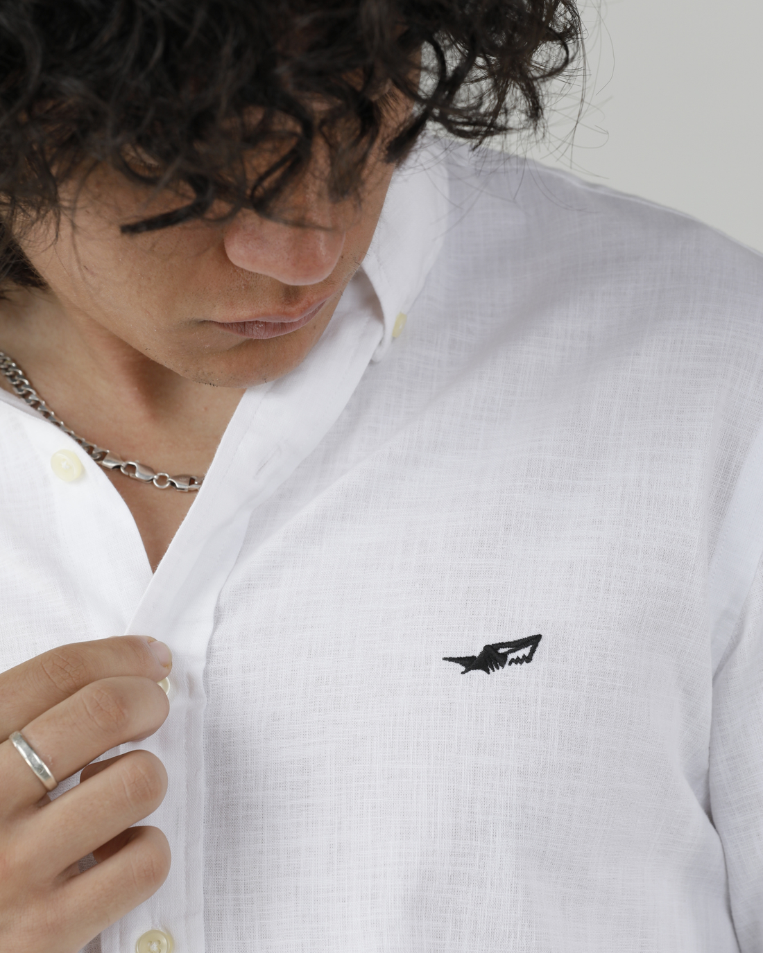 SQUALO COTTON LINEN TEXTURED SHIRT