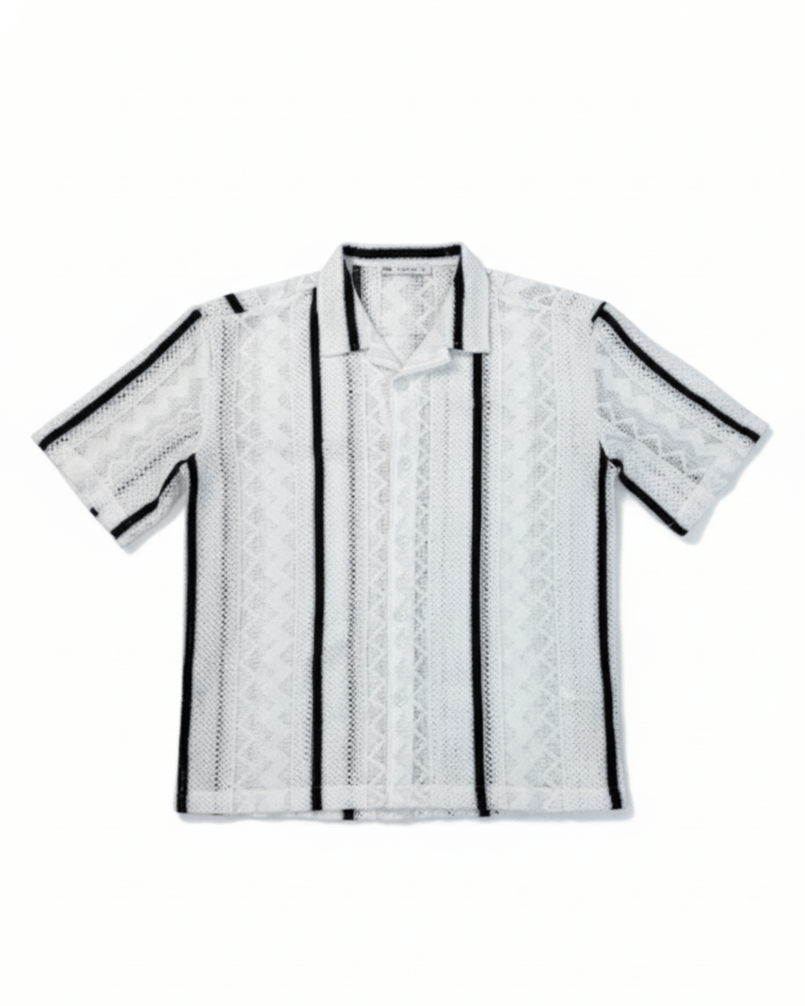CUBAN COLLAR KNITTED SS SHIRT