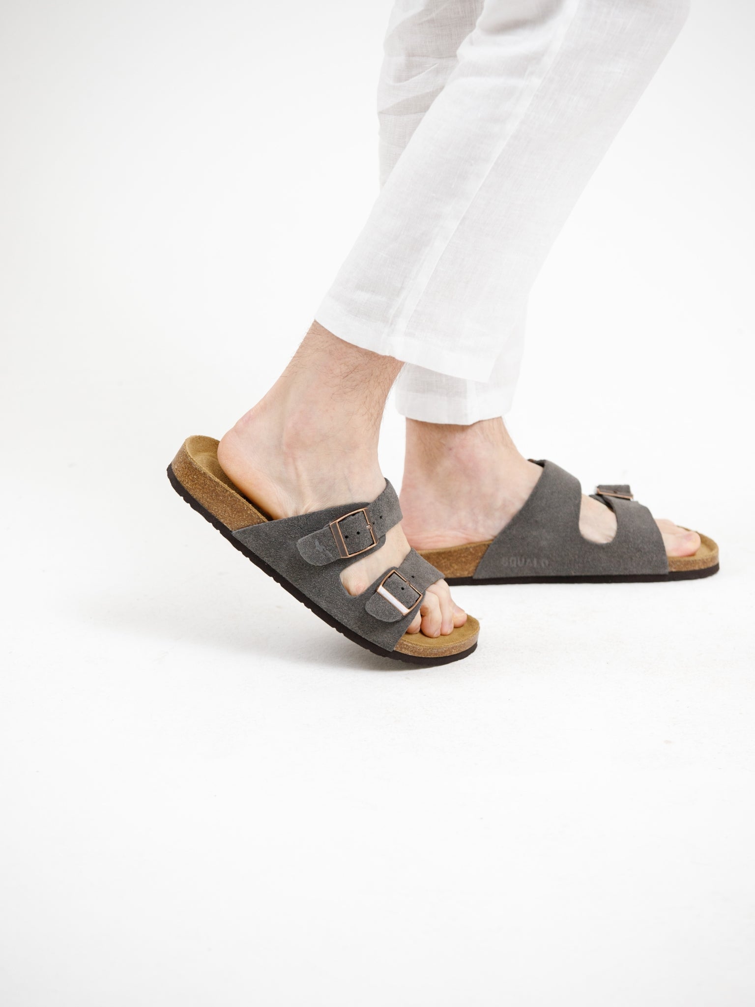 Double Strap Sandal - Grey