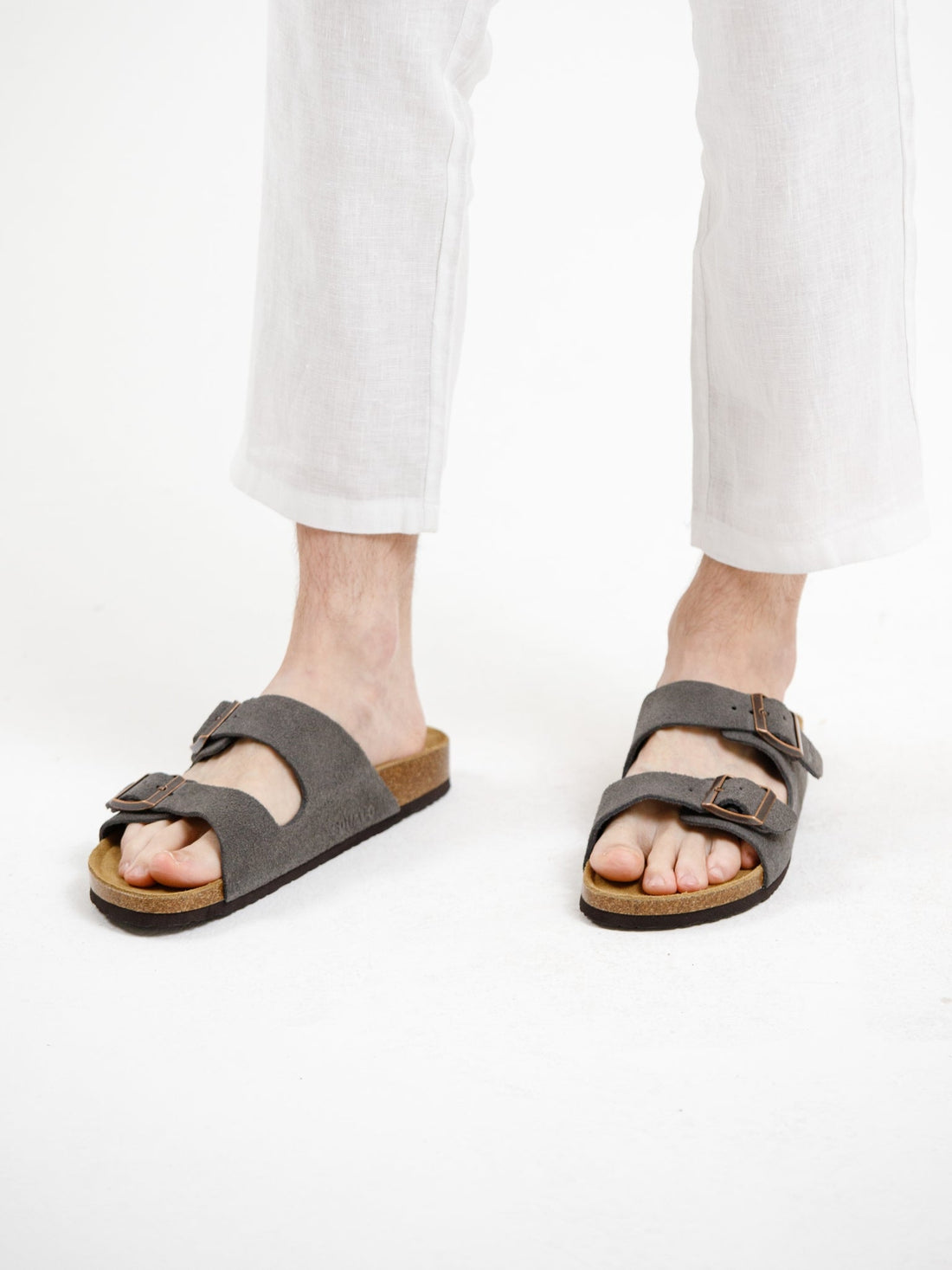 Double Strap Sandal - Grey